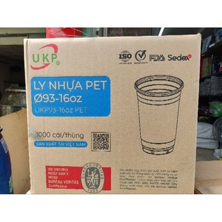  SỈ THÙNG 1.000 CÁI  LY NHỰA PET PHI 93 500ML UY KIỆT 