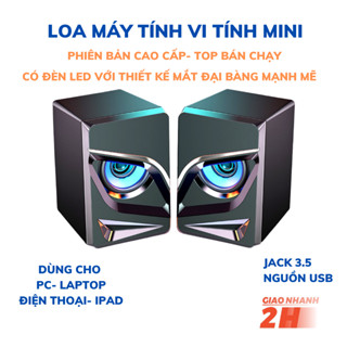 Loa máy tính vi tính V-128 có đèn led, loa mini bass cực mạnh dùng cho điện thoại máy tính pc, laptop