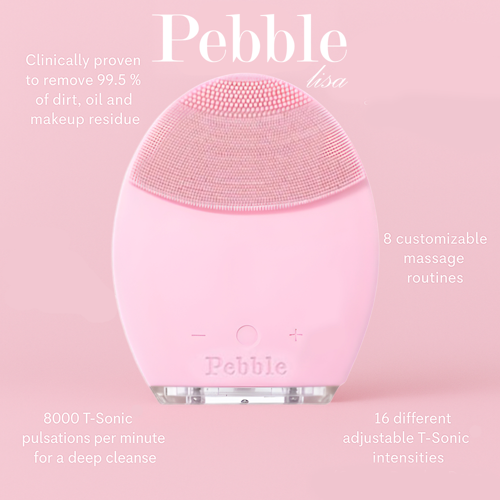 Máy rửa mặt Pebble™ Lisa Paper Pink