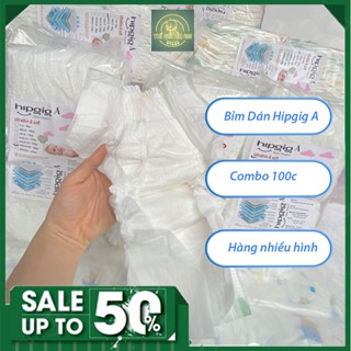  Bỉm Dán 100c Hipbaby care Hàng Nhiều Hình Giao Mẫu Ngẫu Nhiên - Mặt Lưới 3D thấm hút siêu tốc - Size từ 3-12 kg. 