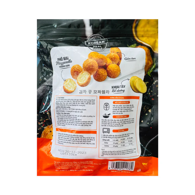 Viên khoai tây nhân phô mai mozzarella Kitkool 300g [HN giao hỏa tốc] - Ảnh 7