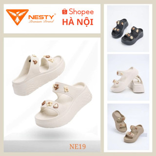 [Tặng Kèm Charm] Dép hai quai chính hãng NESTY Đế Cao 6Cm Chất Liệu Nhựa EVA Cao Cấp mã NE19