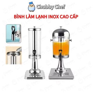  Bình đựng nước Inox Cao Cấp 3L 8L ép kèm đế chống tràn tiện Dụng có cột đá riêng thích hợp Tiệc Tùng Tiệc Buffet 