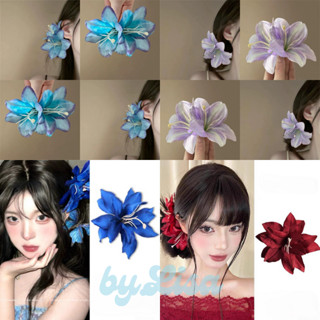 Kẹp Tóc Hoa Lily Cho Mùa Hè Hoa Vải Cài Tóc Đi Biển Phong Cách Sang Trọng byLisa