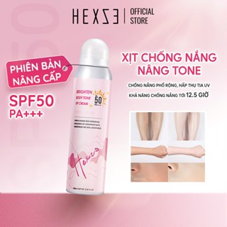 Xịt chống nắng nâng tone HEXZE 100ml, SPF50 PA+++ hấp thụ tia cực tím, dưỡng trắng, nâng tone da