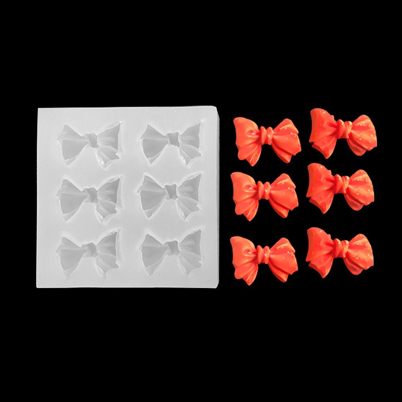 Khuôn silicon vỉ 6 nơ bằng nhau làm bánh trôi xôi đậu rau câu mã N602