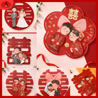  Chữ hỷ 3D trang trí phòng cưới Chữ hỷ cao cấp in chữ nổi phòng cưới nhiều loại đẹp 