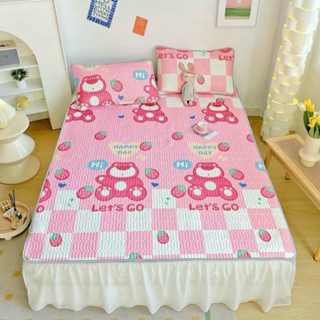 Chiếu Điều Hoà Tencel 5d Hoạ Tiết Siêu Dễ Thương - Tặng Kèm 2 Vỏ Gối