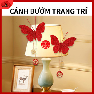  Set 2 cánh bướm cánh bướm trang trí dùng decor dám cưới tiệc hỷ tân hôn nổi bật 