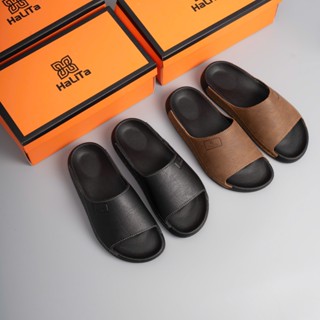 [Dép Công Thái Học] Dép Da Bò HaLiTa - Bản Nâng Cấp Chống Trơn, Đế Cao Su Nhám