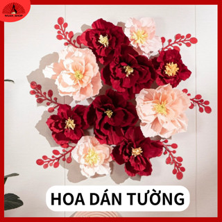  Set hoa giấy nhún hoa decor chữ hỷ decor trang trí đám cưới phụ kiện trang trí lễ cưới đám hỏi handmade nổi bật 