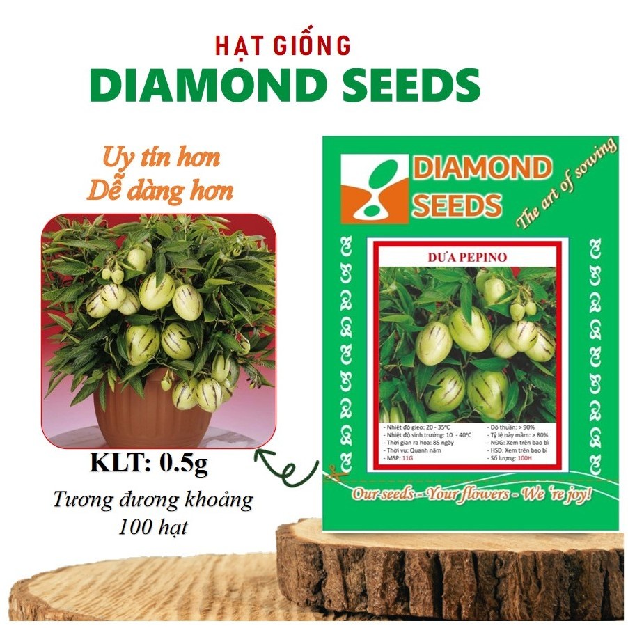 Hạt Giống Dưa Pepino (Đã ủ kích mầm sẵn tỉ lệ nảy mầm cao) - GÓI HÃNG UY TÍN
