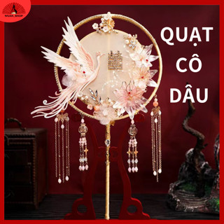  Quạt cưới quạt cô dâu Phượng Hoàng làm thủ công phong cách Trung hoa tinh xảo dành cho ngày cưới lễ ăn hỏi 