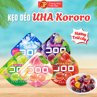  Kẹo dẻo vị trái cây UHA Kororo 48g Nhật Bản ngọt ngào thơm ngon vị Nho Soda Dâu Đào 