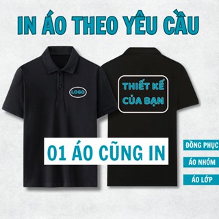 Áo Thun Polo Nam Nữ Cổ Bẻ In Theo Yêu Cầu Chất Cá Sấu Thoáng Mát, In Áo Phông Polo Quà Tặng Thiết Kế Miễn Phí