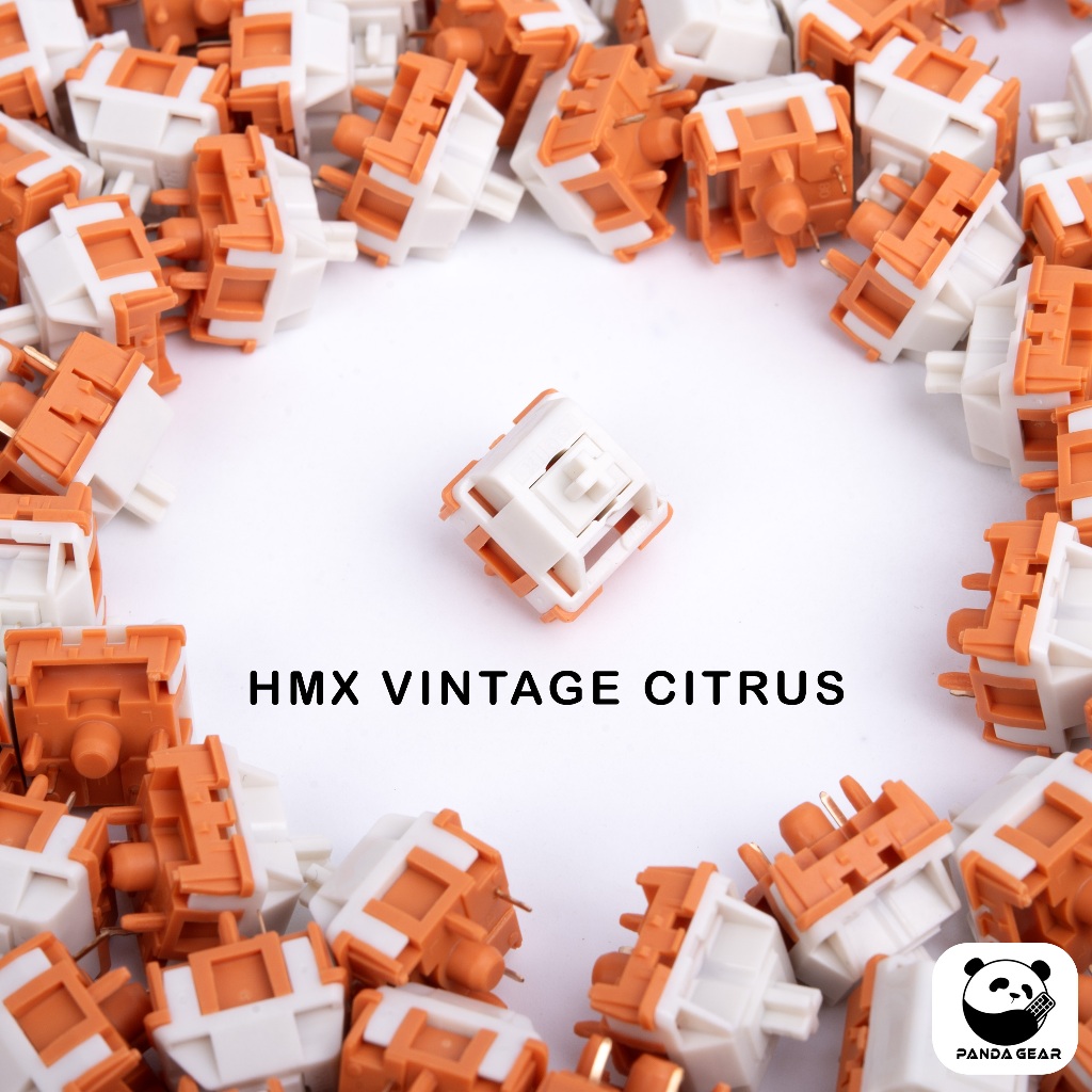 Switch HMX Vintage Citrus linear 53g prelubed công tắc bàn phím cơ HMX Vintage Citrus