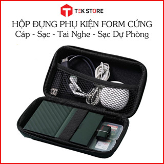 Hộp Đựng Phụ Kiện Form Cứng Nhiều Size - Túi Đựng Phụ Kiện Cáp Sạc, Tai Nghe, USB, Sạc Dự Phòng, Ổ Cứng - TekStore