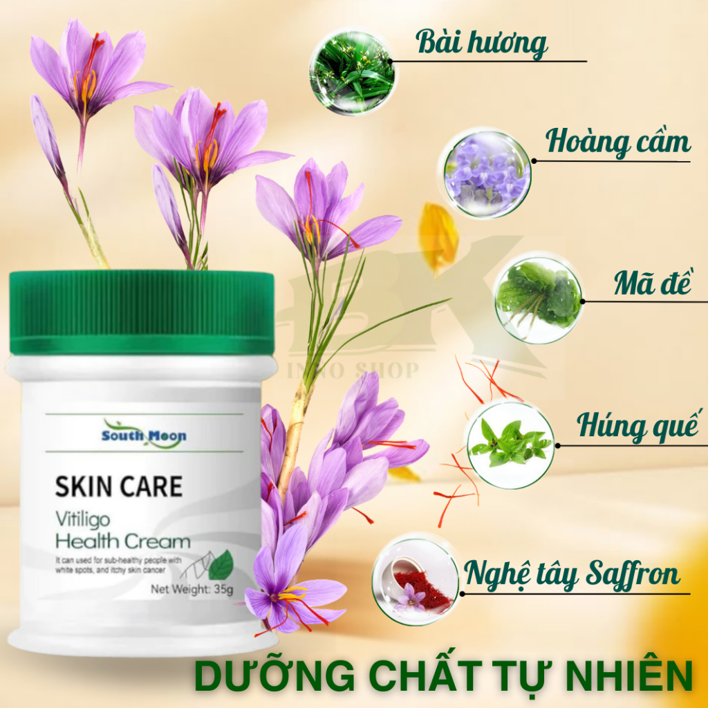 Kem Tan Bạch Biến Southmoon 35g – Giúp Giảm Sắc Tố, Làm Đều Màu Da, Dưỡng Da Sáng Mịn, Giảm Tiết Mồ Hôi  | BK INNO
