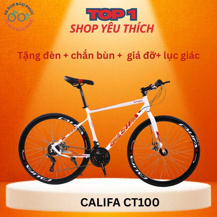 Xe đạp touringCALIFA CT100 700cc , city 1 thêm baga (Tặngđèn+chắnbùn +giáđỡ bìnhnước+ lụcgiác)
