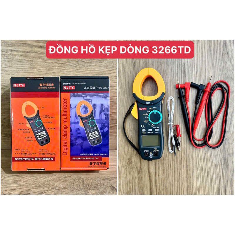 AMPE KÌM, ĐỒNG HỒ KẸP DÒNG VẠN NĂNG NJTY 3266TD (loại tốt)