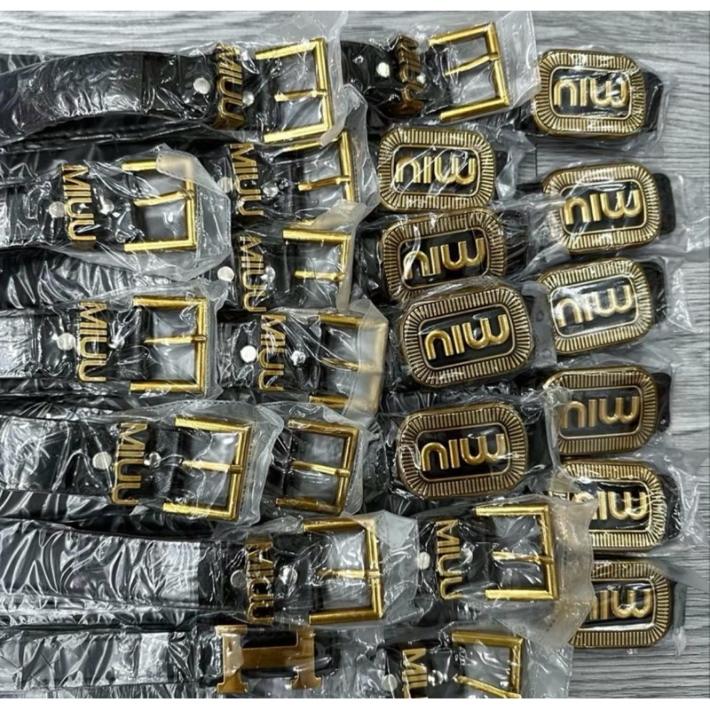 Thắt Lưng Mặt Đồng Chữ mi-u mi-u Dễ Phối Đồ bản 3cm Cho Nữ