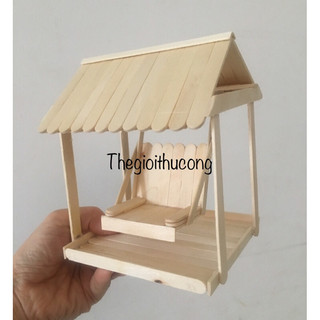 Ống cắm bút que kem handmade, ống cắm bút tái chế