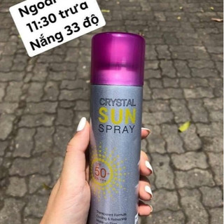 Xịt chống nắng Crystal Sun Spray Spf50