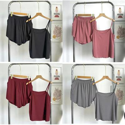 Đồ Ngủ Thun 2 Dây Quần Cộc Nữ HISEXY Đủ Size Dưới 75Kg MS56