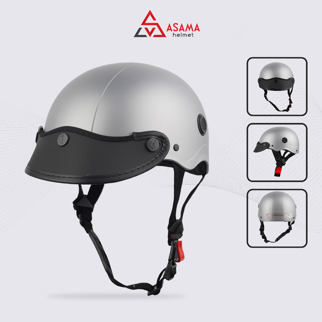 [HOT] Mũ bảo hiểm nửa đầu ASAMA HELMET ASM005-X, thời trang, có lỗ thông gió, chuẩn ABS nguyên sinh