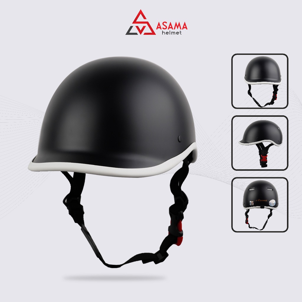 [BÁN CHẠY] Mũ bảo hiểm cá heo ASAMA HELMET ASM004-Đ, thời trang, hot trend, chuẩn ABS nguyên sinh