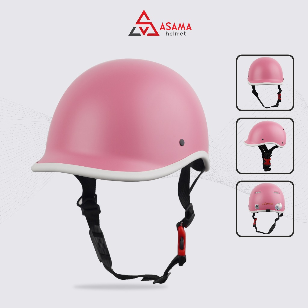 Mũ bảo hiểm cá heo ASAMA HELMET ASM004, thời trang, hot trend, chuẩn ABS nguyên sinh, freesize