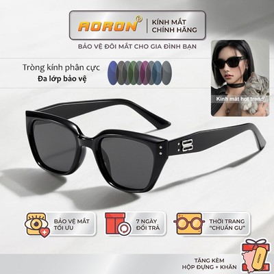 Kính Râm Nam Nữ Thời Trang AORON Tròng Phân Cực Chống UV Chất Liệu Cao Cấp Gọng TR Siêu Bền AK231