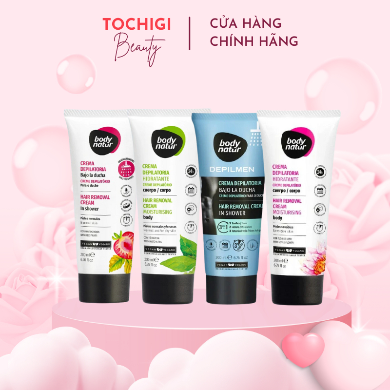 Kem Tẩy Lông Mặt, Body, Bikini, Làm Mềm Da, Nhạt Màu Lông Body Natur Cream Hair Removal Cream