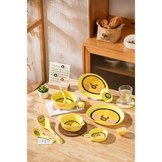 Bộ chén bát , dĩa , khay ,dụng cụ đựng thức ăn hoạt hình LINE FRIENDS vịt vàng V103 - Gốm sứ Shunhui