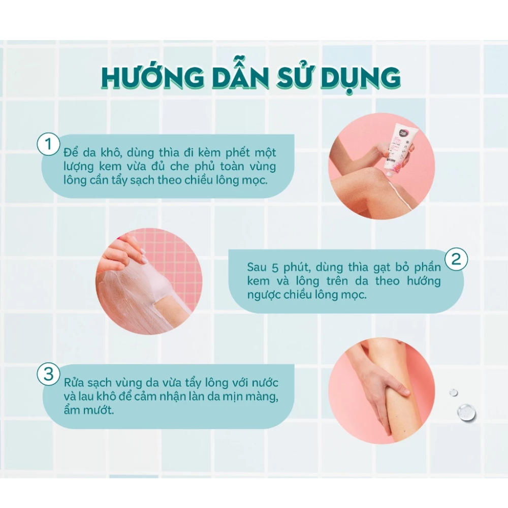 Kem Tẩy Lông Mặt, Body, Bikini, Làm Mềm Da, Nhạt Màu Lông Body Natur Cream Hair Removal Cream