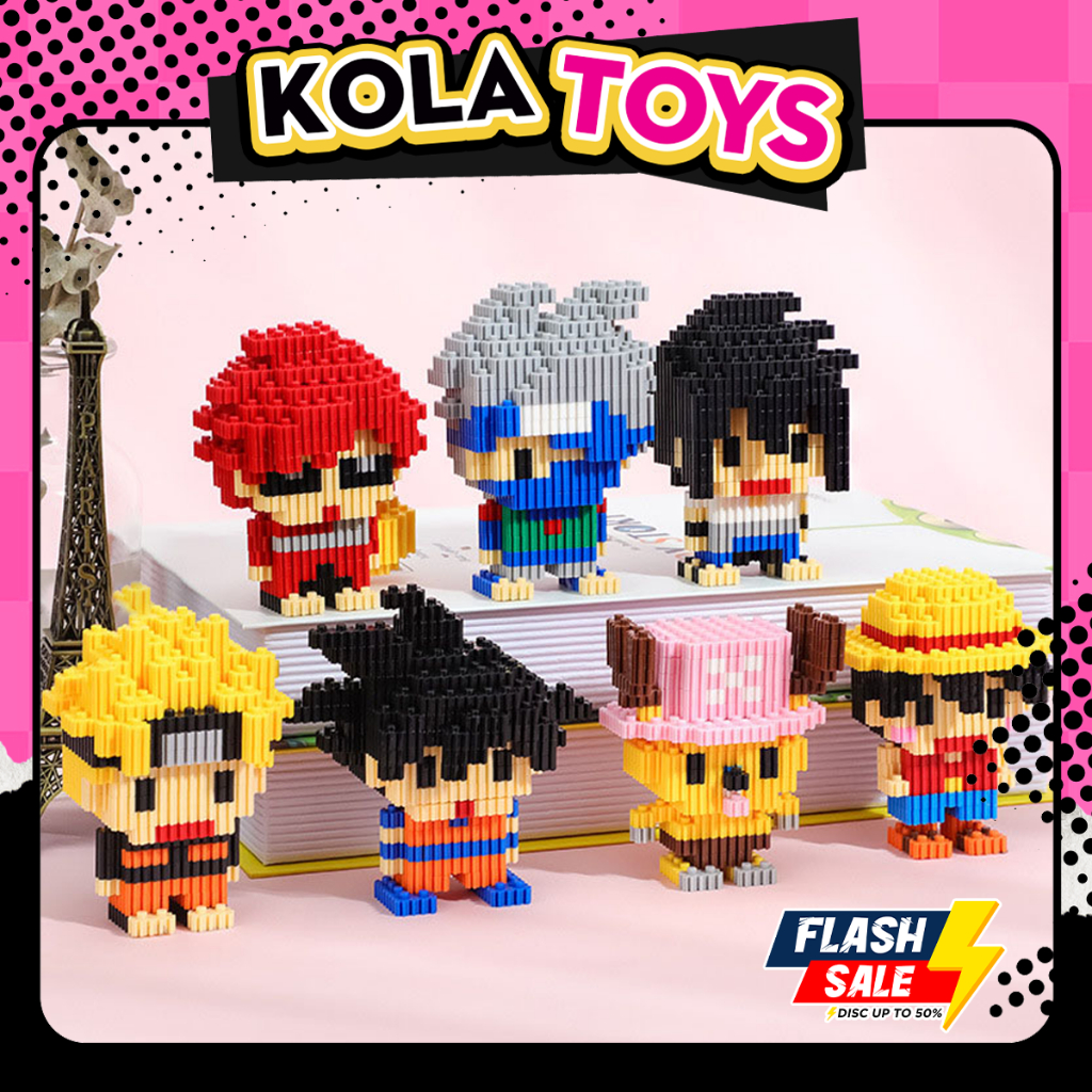 One piece luffy zoro naruto mô hình mini lắp ráp xếp hình anime nhỏ giá rẻ KoLa