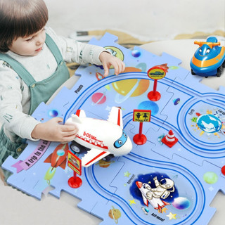  Đồ chơi cảm biến xe oto máy bay chạy tự động kèm đường ray khổng lồ. Bộ lắp ráp xếp hình đường đua oto thông minh 