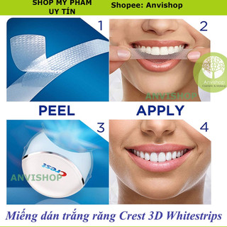 Miếng dán trắng răng Crest 3D White - Dán trắng răng Crest (1 gói)