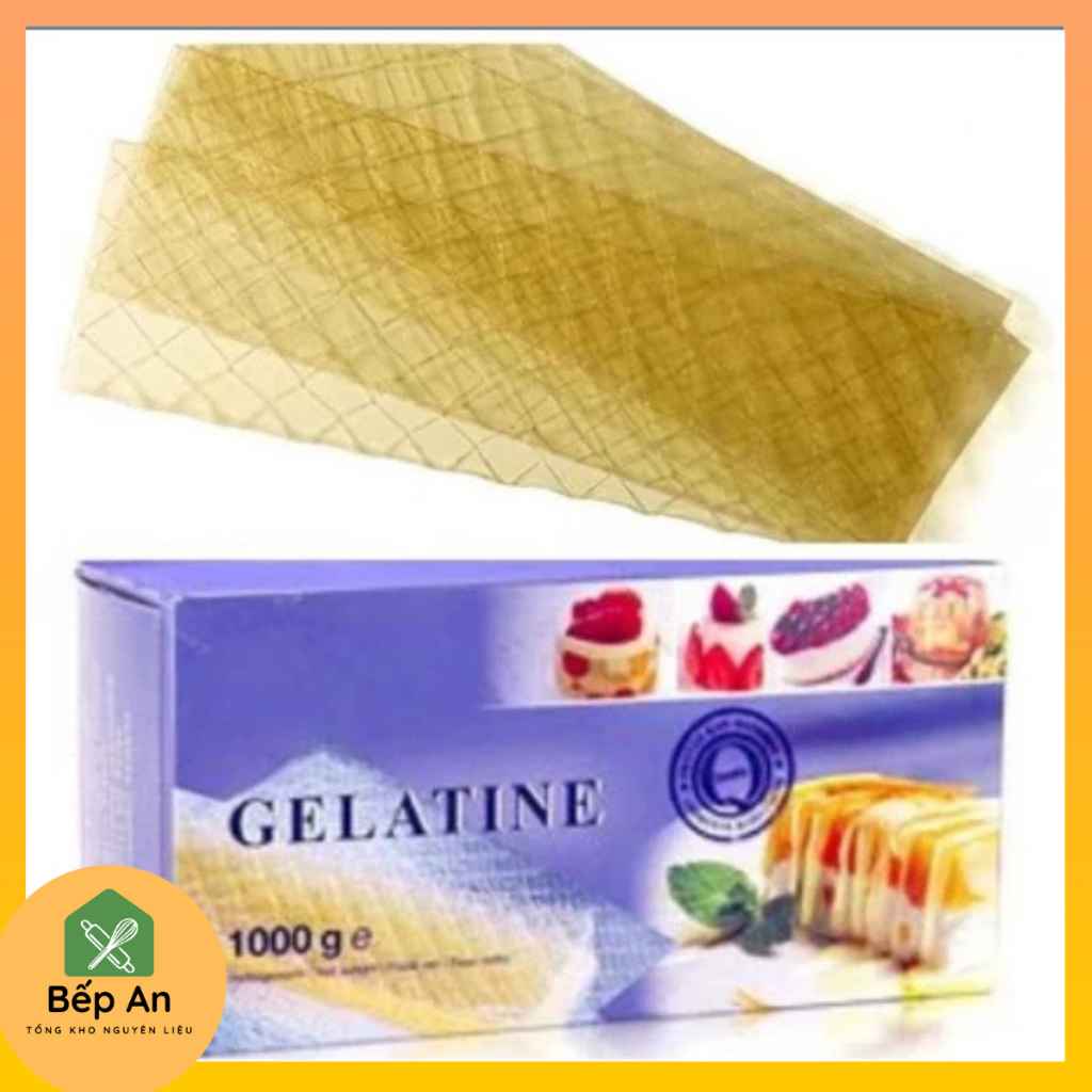 20 lá gelatin Ewald Đức làm kẹo chipchip, pannacotta, chè khúc bạch