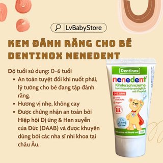 Kem đánh răng Dentinox Đức-𝐭𝐡𝐮𝐚̂̀𝐧 𝐜𝐡𝐚𝐲 𝐤𝐞̂́𝐭 𝐡𝐨̛̣𝐩 𝐦𝐮𝐨̂́𝐢 𝐯𝐢 𝐥𝐮̛𝐨̛̣𝐧𝐠 đ𝐨̂̀𝐧𝐠 𝐜𝐚̆𝐧 𝐜𝐡𝐨 𝐛𝐞́ 𝐭𝐮̛̀ 𝟎𝐦+ (An toàn khi nuốt)