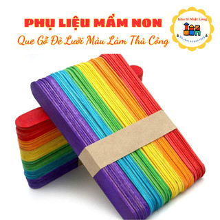 Que Kem Màu  50 que  - Que Đè Lưỡi - 15x2cm 