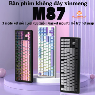 Bàn phím cơ không dây Xinmeng M87 Pro V2 - Hotswap 5 pin - Mạch xuôi - Led RGB với 3 chế độ kết nối