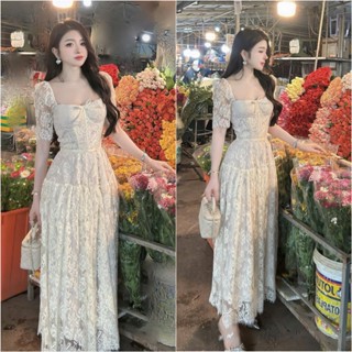 Váy ren thiết kế cúp ngực dáng xòe Y38 lấy chân ren siêu xinh sang chảnh nàng thơ phù hợp đi tiệc đi tiệc, dạo phố