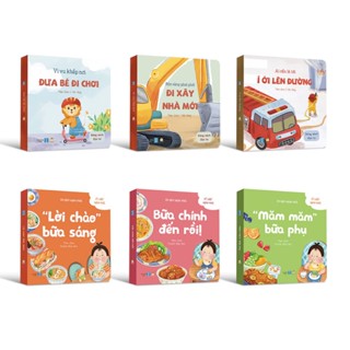 Combo 6 cuốn Phát triển vốn từ, tương tác cho trẻ tập nói - Sách thơ Bồi cứng cho bé 0-3 tuổi