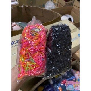 100g Chun Buộc Tóc Siêu Dai Đen, Màu To Nhỏ