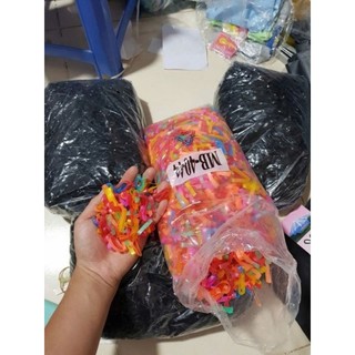 100g Chun Buộc Tóc Siêu Dai Đen, Màu To Nhỏ