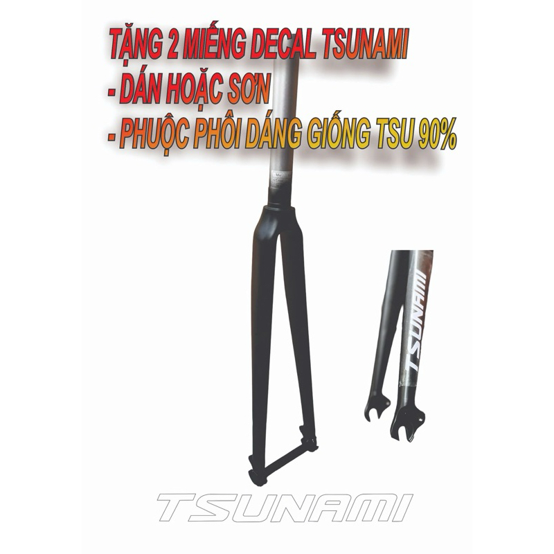 Phuộc xe đạp 700c phôi noname tự do custom