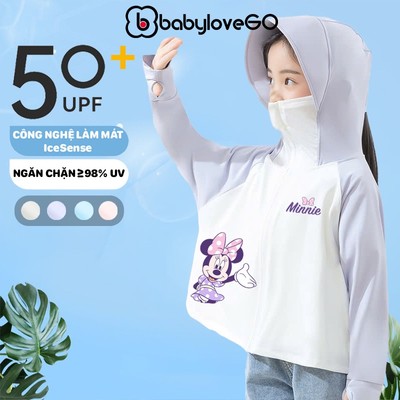 Áo chống nắng cho bé gái BabyloveGO, áo choàng chống nắng công nghệ mới Ice Sense làm mát tức thì chống tia UV
