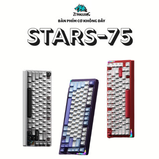 Case bàn phím cơ nhôm silent CNC STARS 75 / 75s - Leaf spring Mount - LED RGB - Có APP - Hotswap - Nhôm CNC - Stars75