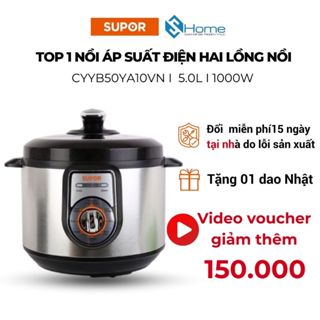 Nồi áp suất điện hai lòng đa năng 5L Supor CYYB50YA10VN-1000 hàng chính hãng bảo hành 12 tháng